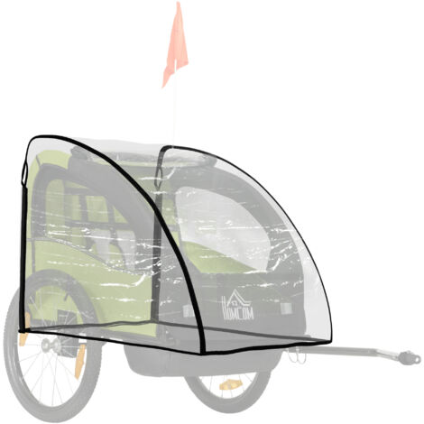 HOMCOM Baby Bike Trailer Cover, Bicycle Trailer Storage Cover Anti Dust Rain (1/5)