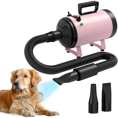 PawHut 2200W Dog Hair Dryer with Adjustable Temperature & Velocity, Pink (1/5)