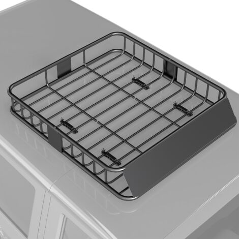 HOMCOM 90.7 kg Universal Roof Rack Basket, Steel Car Rooftop Luggage Holder (1/5)