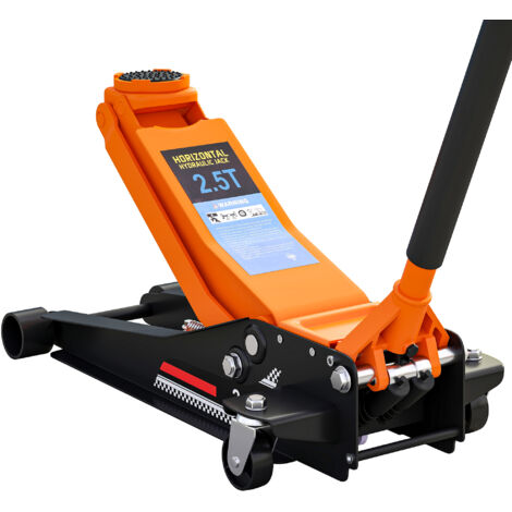 HOMCOM 2.5 Ton Low Profile Floor Jack, 7.5-47 cm Hydraulic Car Trolley Jack