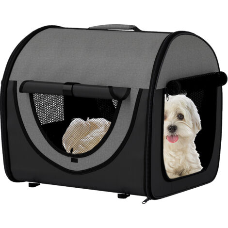 PawHut Folding Fabric Soft Pet Crate Dog Cat Travel Carrier Cage