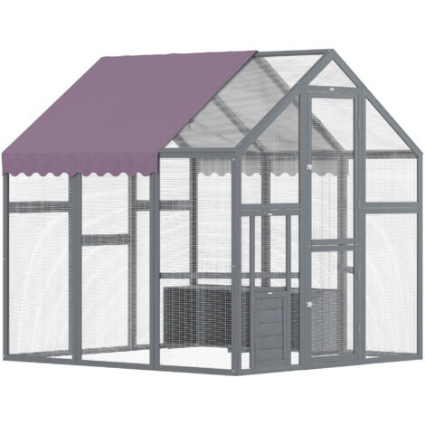 PawHut Large Walk In Chicken Run for 6-8 Poultries, 1.7 x 1.8 x 1.8 m (1/5)