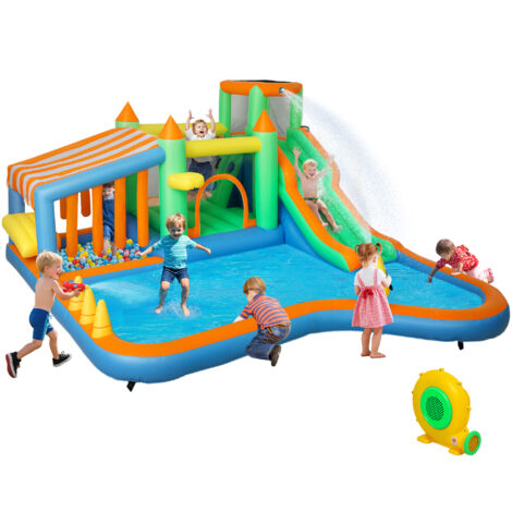 AIYAPLAY Inflatable Bouncy Castle with 680W Blower for Kids, 416x370x195 cm (1/5)