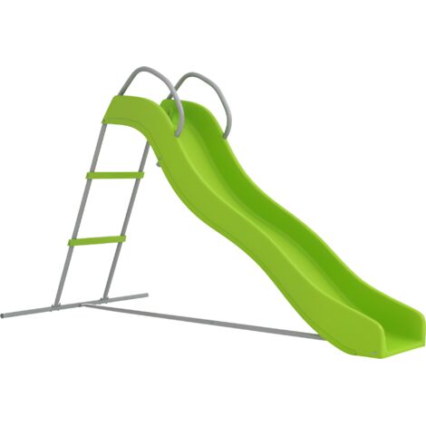 AIYAPLAY Freestanding Slide for Kids with Climbing Ladder, Green
