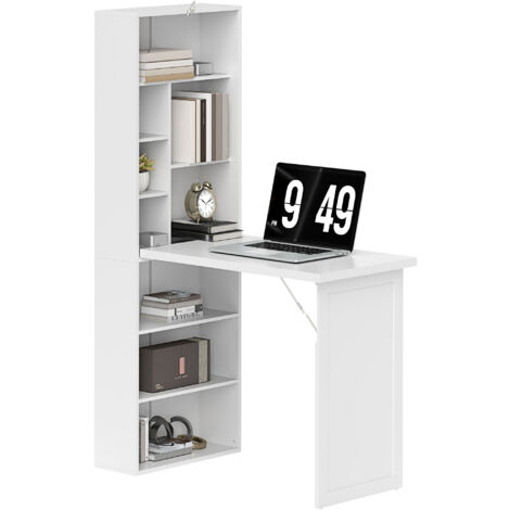HOMCOM Convertible Desk with Whiteboard Multi-function Workstation, White (1/5)