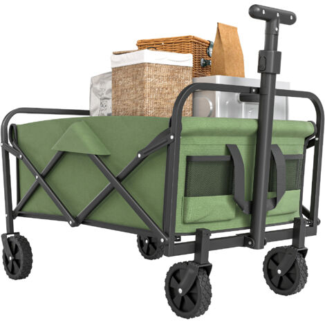 Outsunny 62L Festival Trolley, 120kg Heavy Duty Folding Trolley Cart, Green