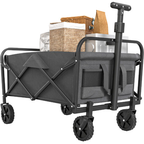 Outsunny 62L Festival Trolley, 120kg Heavy Duty Folding Trolley Cart, Grey