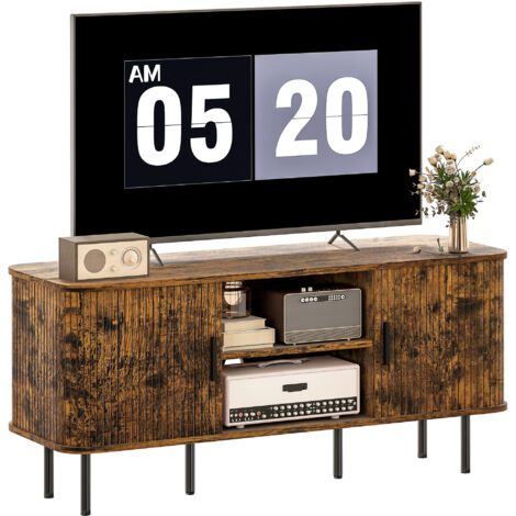 HOMCOM TV Unit for Living Room, TV Stand, Rustic Brown (1/5)