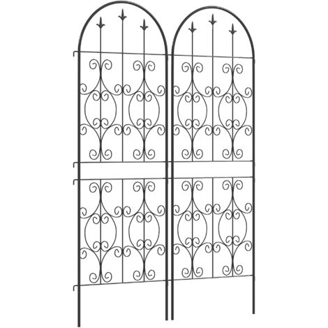 Outsunny Set of 2 Metal Garden Trellis, Outdoor Trellis Panels, 150 x 50 cm