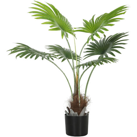 HOMCOM Artificial Plant with PEVA Leaves and Coconut Coir for Home Office (1/5)