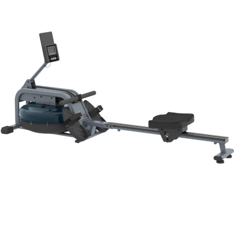 SPORTNOW Water Rowing Machine with Adjustable Resistance, Vertical Storage