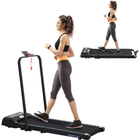 HOMCOM Foldable Walking Treadmill w/ LED Display, Blue