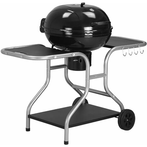 Outsunny Garden Charcoal Barbecue Grill Trolley BBQ Patio Heating