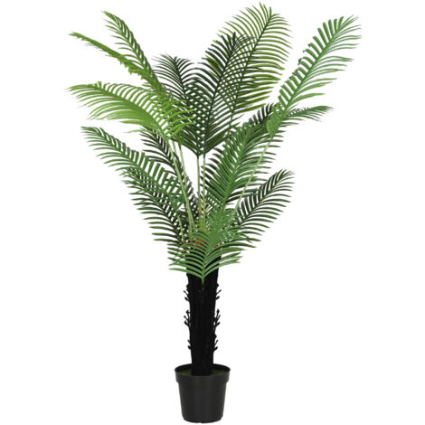HOMCOM 175cm Artificial Areca Palm Tree with PE Leaves and Flocked Soil (1/5)
