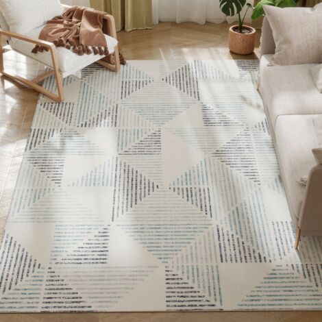 HOMCOM Non-Slip Large Rug for Living Room 230 x 160 cm, Multi-Coloured