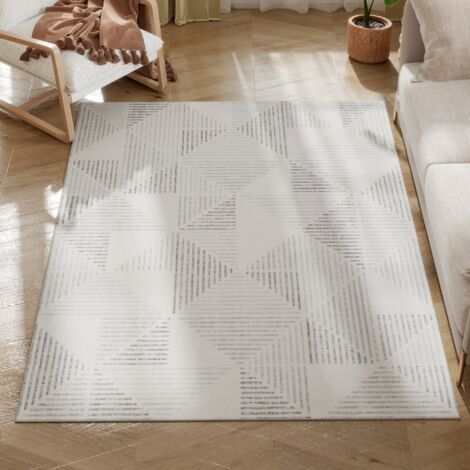 170cm Rug HOMCOM Non-Slip Large Rug for Living Room, 170 x 120 cm, Grey
