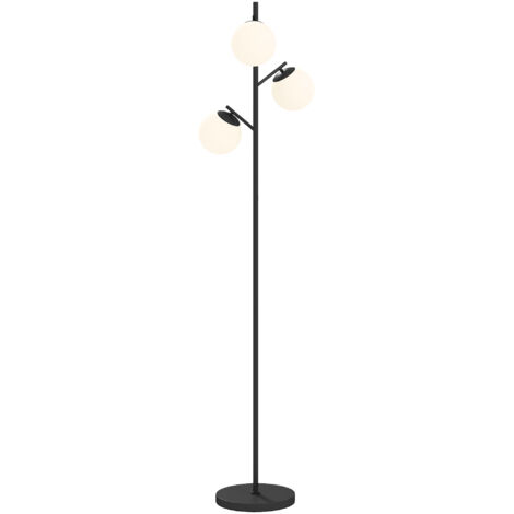 HOMCOM Modern Tree Floor Lamp with 3 Light, for Living Room Bedroom, Black (1/5)