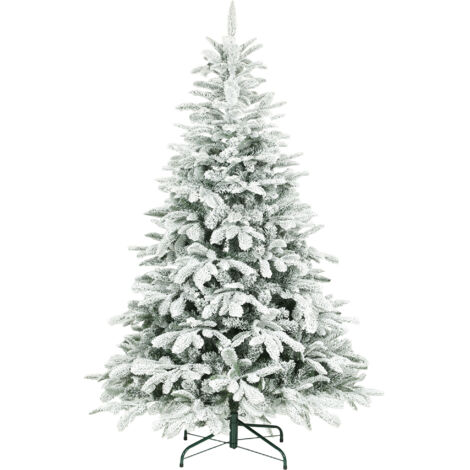 HOMCOM 6 ft Artificial Christmas Tree with 1182 Branches, Hinged Xmas Tree (1/5)