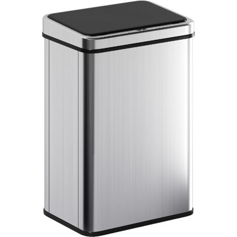 HOMCOM Kitchen Bin with Fast Motion Sensor, 40L Stainless Steel Sensor Bin