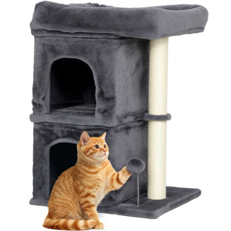 PawHut Small Cat Tree for Large Adult Cats Up to 7 KG with Large Perch 66 cm (1/5)