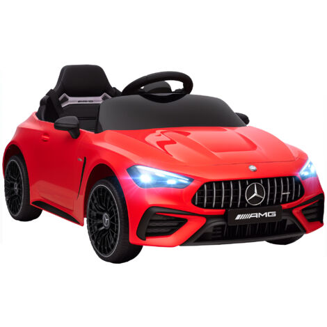 AIYAPLAY Kids Electric Car Licensed Mercedes AMG, 12V Ride On Car, Red