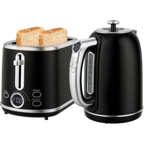 HOMCOM 1.7L 3000W Kettle and 2 Slice Toaster with Keep Warm Memory Function (1/5)