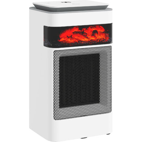 HOMCOM 1500W Fan Electric Heater with 3 Modes, Adjustable Thermostat, White (1/5)