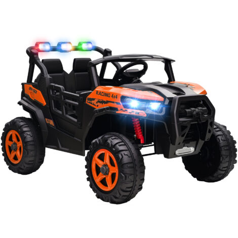 AIYAPLAY 24V Electric Ride on Car, 2-Seater Kids Electric Truck, Orange (1/5)