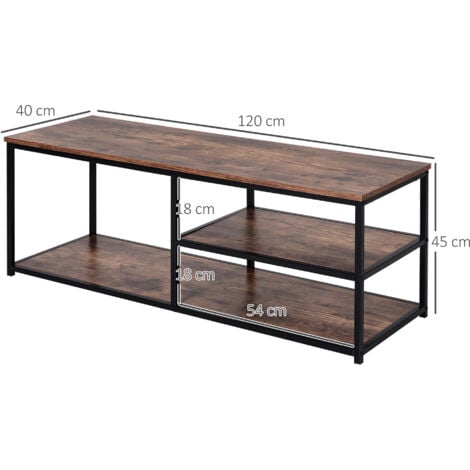 Metal frame deals tv stand