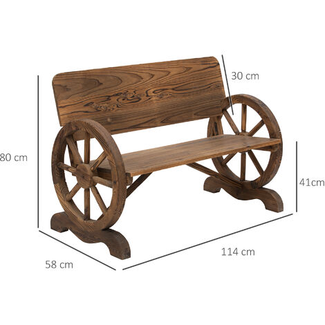 Wooden wagon deals bench