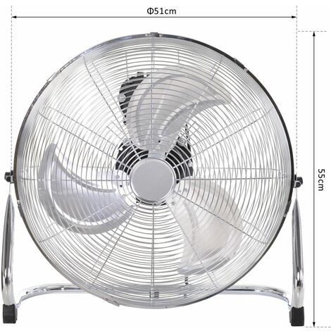 "HOMCOM 20"" 100W Desk Fan Home Office Moving Oscillation with 3-Speed Wind"