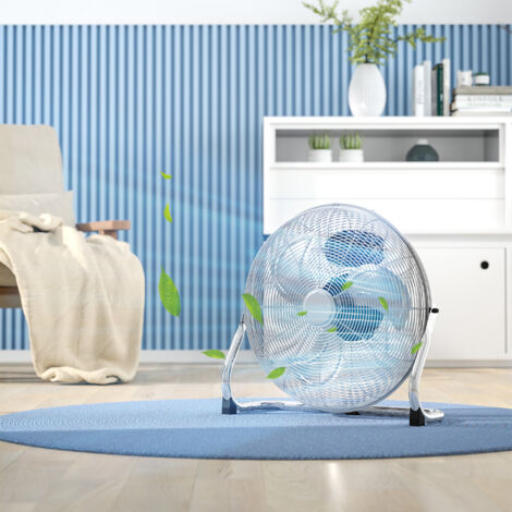 "HOMCOM 20"" 100W Desk Fan Home Office Moving Oscillation with 3-Speed Wind"