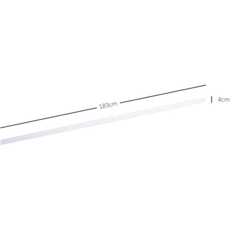 HOMCOM 6FT Steel Sliding Barn Door Hardware Track Kit Rail Roller Track System