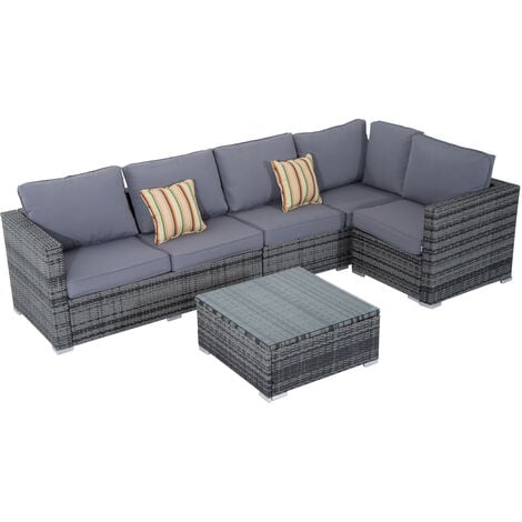 Outsunny Rattan Sofa Set 4pc Patio, Outsunny Outdoor Furniture