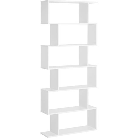 Homfa White Bookcase Bookshelf 4 Tier Shelving Unit Display Shelf Free Standing Shelves for Living Room 