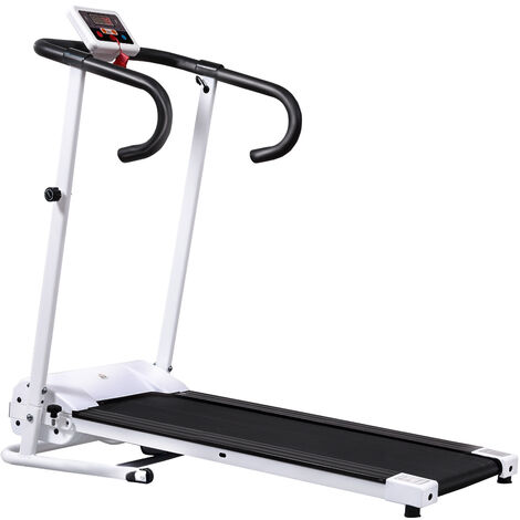 HOMCOM 1-10Km/h Folding Treadmill Home Running Fitness Machine w/ Safety Stopper