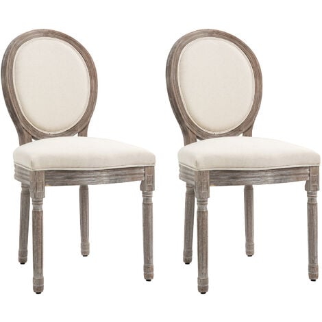Homcom Set Of 2 Dining Chairs Vintage, Styles Of Antique Dining Chairs
