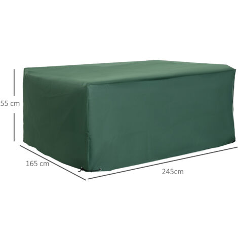 Outsunny UV Rain Protective Cover For Garden Patio Wicker Rattan 245x165x55cm