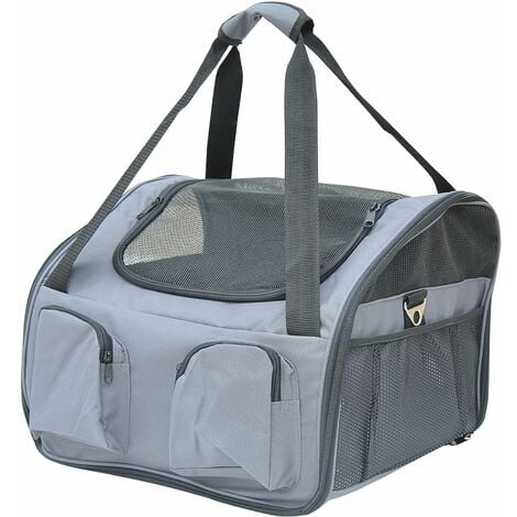 PawHut Folding Pet Bag Carrier Car Seat Dog Cat Safety Travel Shoulder Portable