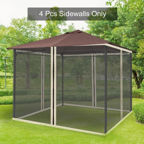 Outsunny Universal Replacement Gazebo Mesh Netting Screen Walls 302 cm x 207 cm
