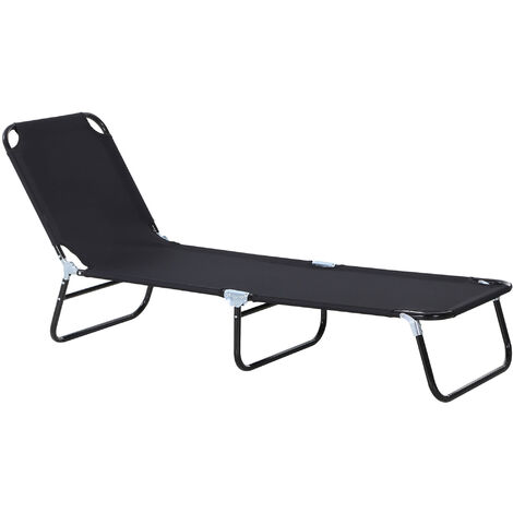 black outdoor chaise