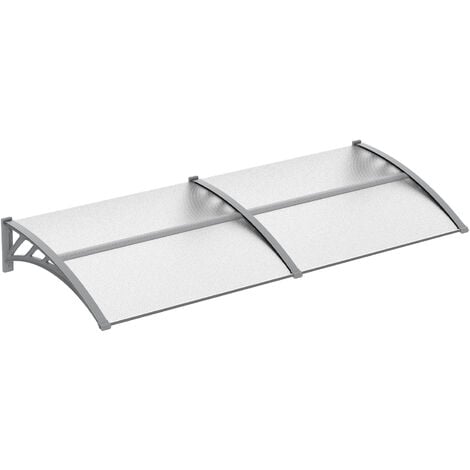 Outsunny Door Canopy Awning Outdoor Window Rain Shelter for Door 196 x 75cm Clear
