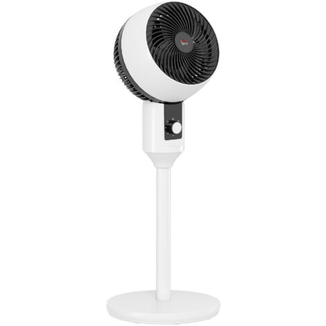 HOMCOM 9 Inch Air Circulator Fan 70° Oscillation Carry Handle Black White