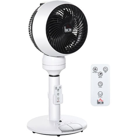 HOMCOM 9 Inch Height Adjustable Air Circulator Fan 70° Oscillating 9 Setting