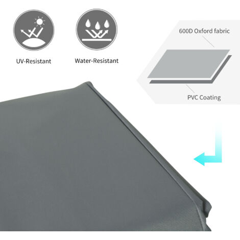 Outsunny 190x72x76cm Rectangular Patio Furniture Cover for Chairs 600D Oxford