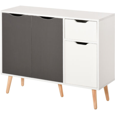 Storage Cabinet Sideboard with Drawer Bedroom, Living Room, Home Office Grey (1/5)