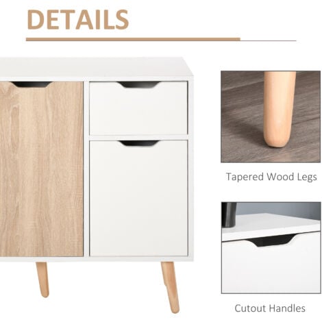 Storage Cabinet Sideboard with Drawer Bedroom, Living Room, Home Office Natural