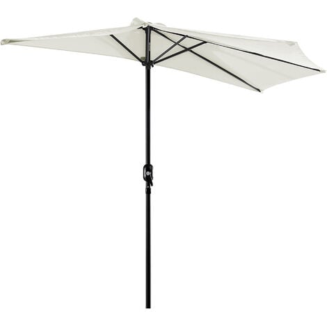 Outsunny 3 (m) Metal Frame Garden Furniture Parasol Half Round Umbrella