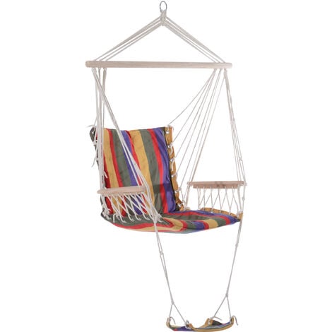 Outsunny Outdoor Hammock Hanging Rope, Hanging Rope Chair Outdoor