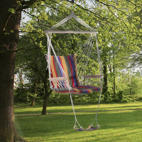 Outdoor swing with store footrest